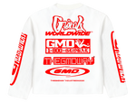 1 800 Global Long Sleeve T shirt Red/White